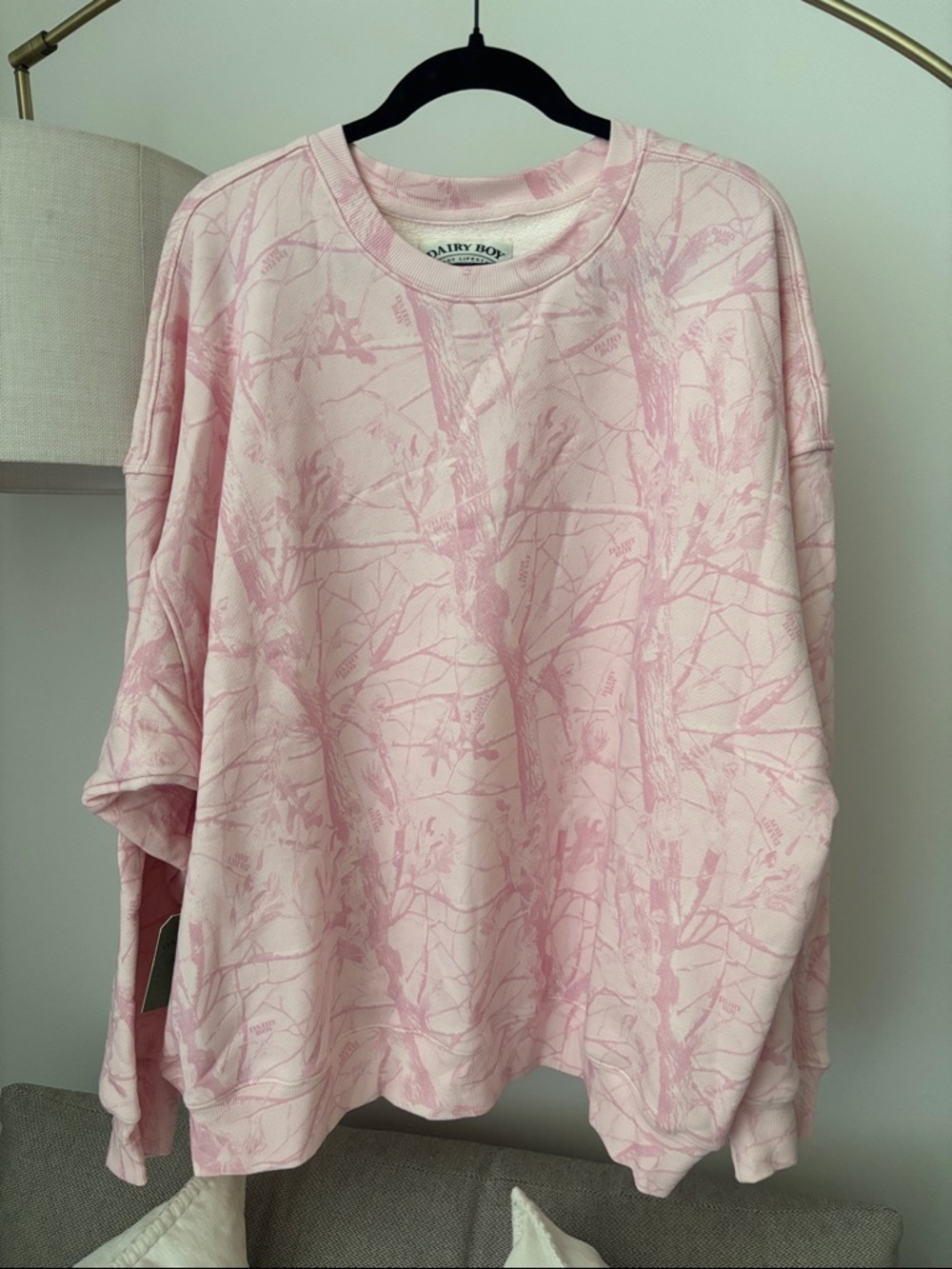 Dairy Boy Pink Camo Crewneck